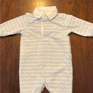 Ralph Lauren Light Blue Striped Kids Footie